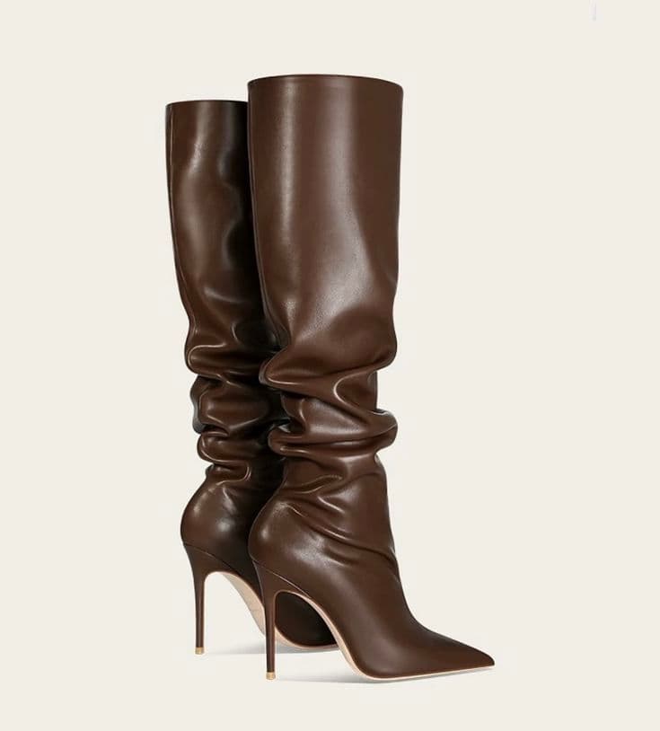 Botte haute taupe