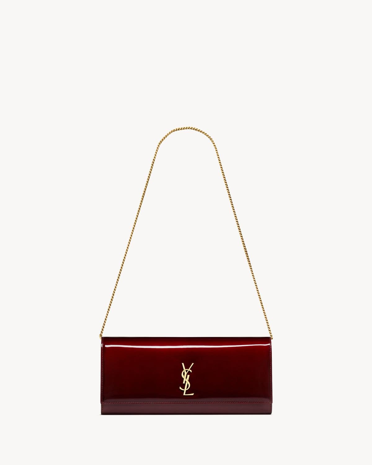 Pochette vernie bordeaux
