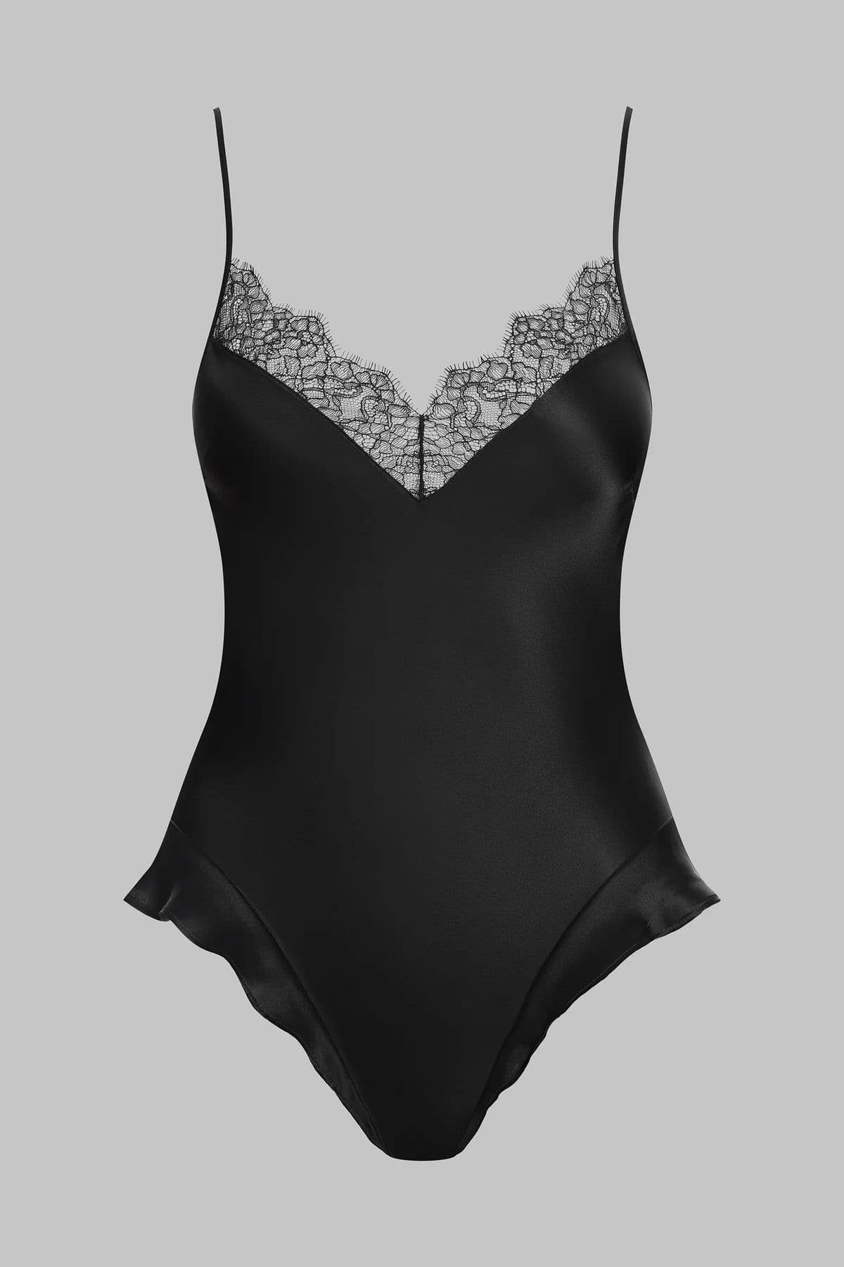 Body en satin noir