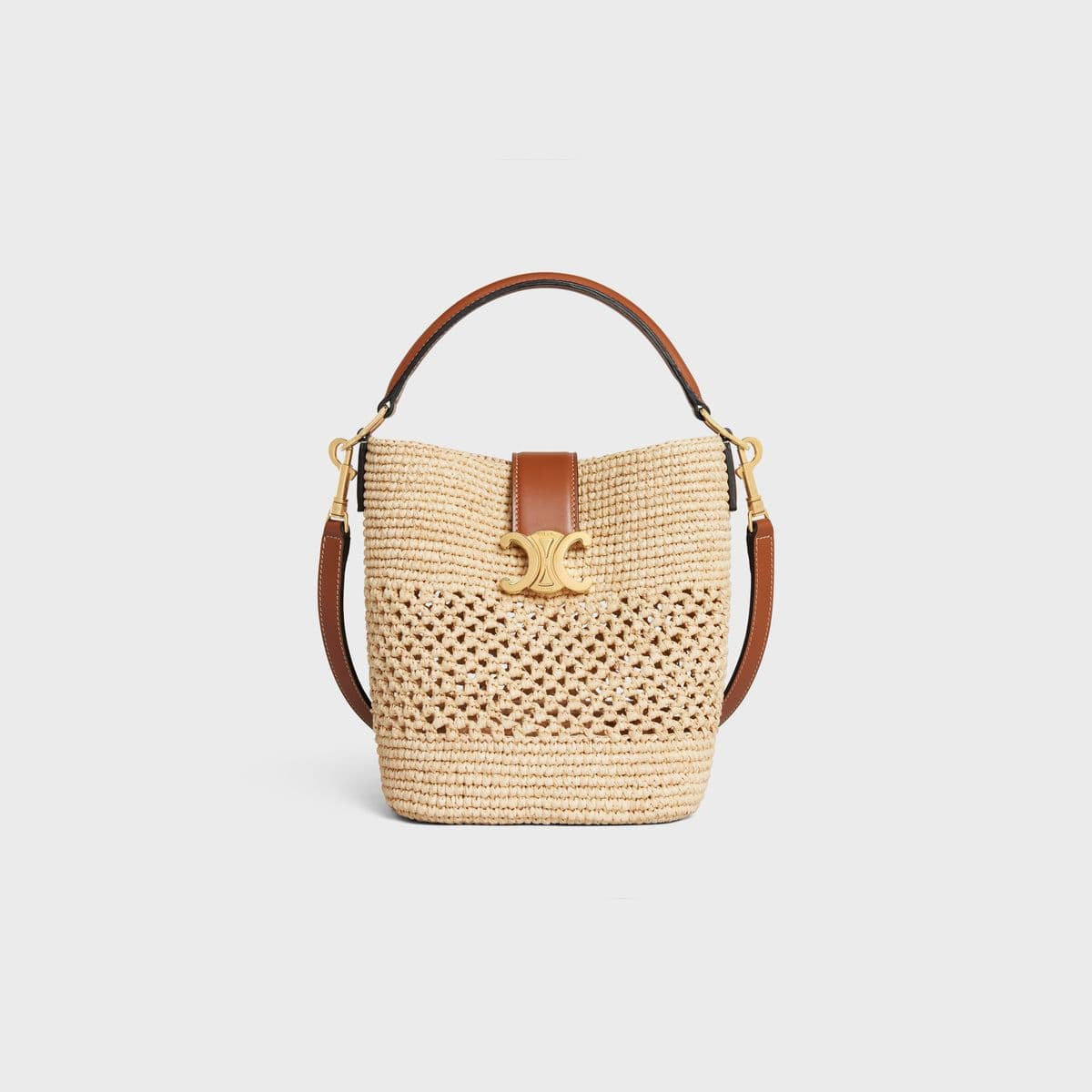Sac seau en raphia naturel